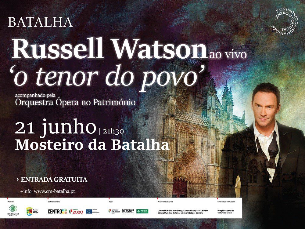 Russell Watson dá concerto gratuito no Mosteiro da Batalha