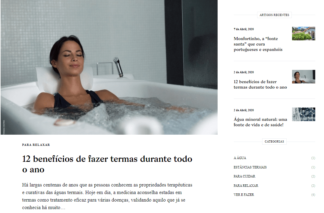 Termas Centro lançam novo blogue promocional já a pensar na reabertura