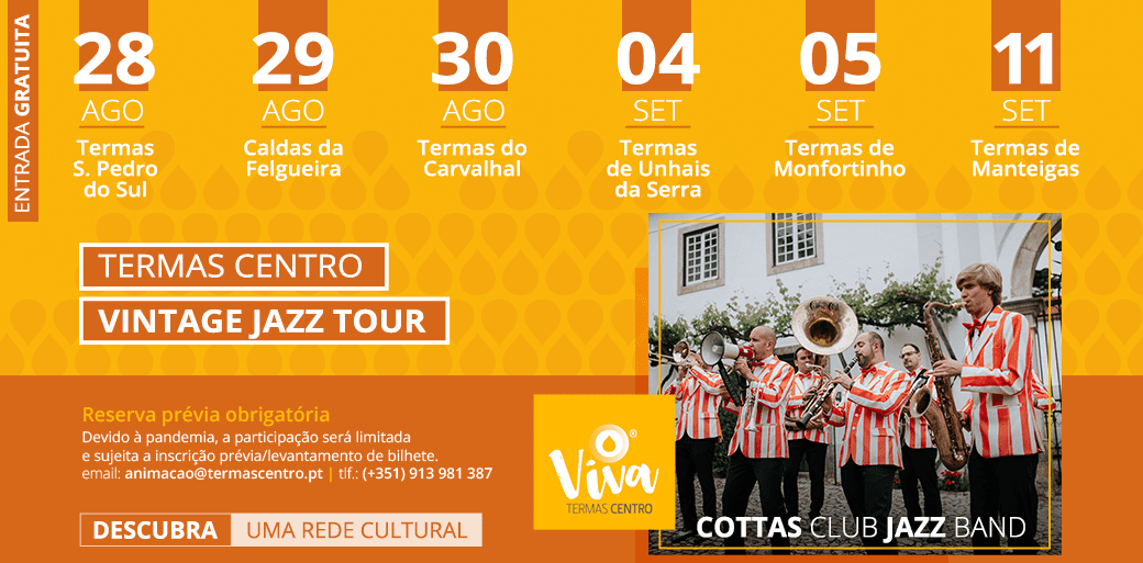 Termas da região Centro com espetáculos gratuitos de jazz em agosto e setembro