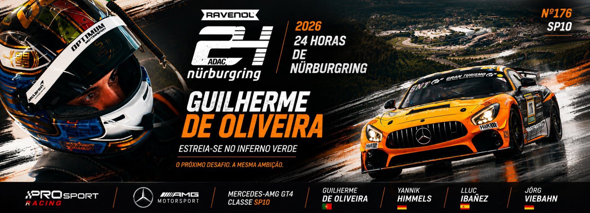 Guilherme Oliveira estreia-se nas históricas 24 Horas de Nürburgring e é candidato à vitória